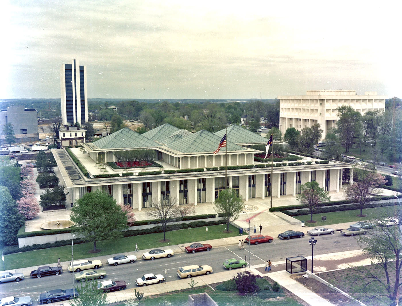 Elevated Exterior View, New Legislative Building, Raleigh, NC, 1977.